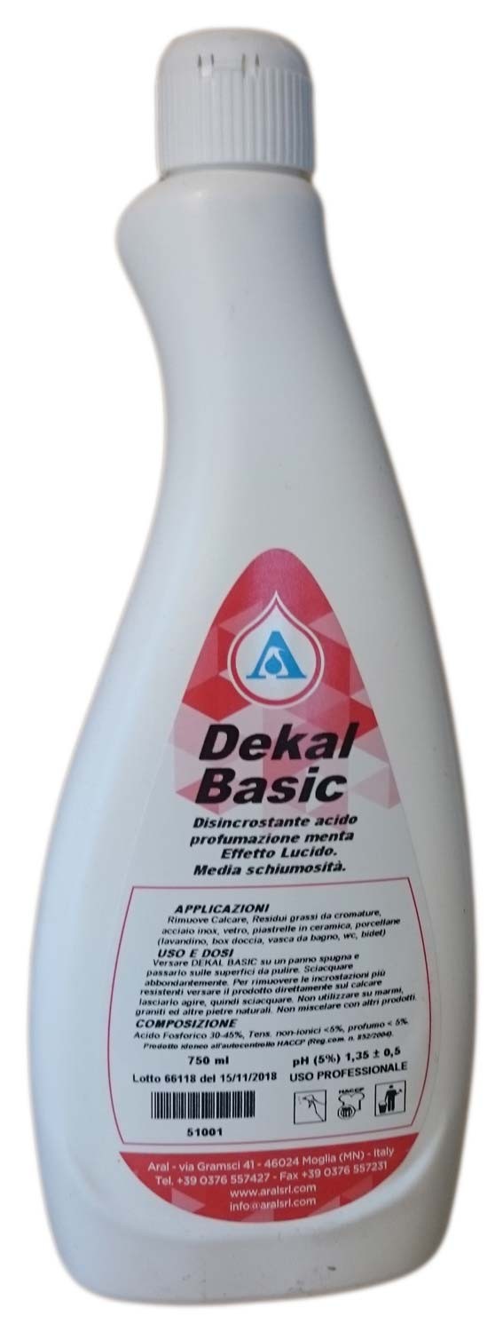 DEKAL BASIC Disincrostante acido concentrato specifico per hotel DEKAL BASIC Disincrostante acido concentrato specifico per hotel