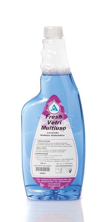 Fresh Vetri Multiuso Detergente Lavavetri ad Uso Professionale Spruzzino 750 ml Fresh Vetri Multiuso Detergente Lavavetri ad Uso Professionale Spruzzino 750 ml